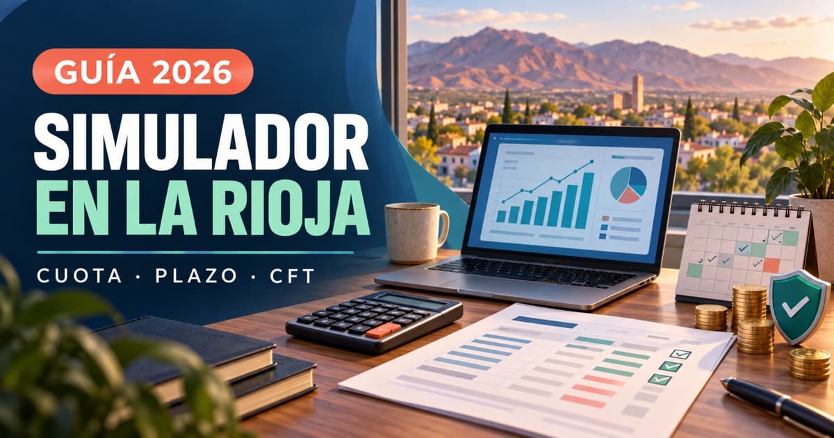 Notebook, calculadora y calendario permiten simular cuota, plazo y costo de un préstamo en La Rioja.