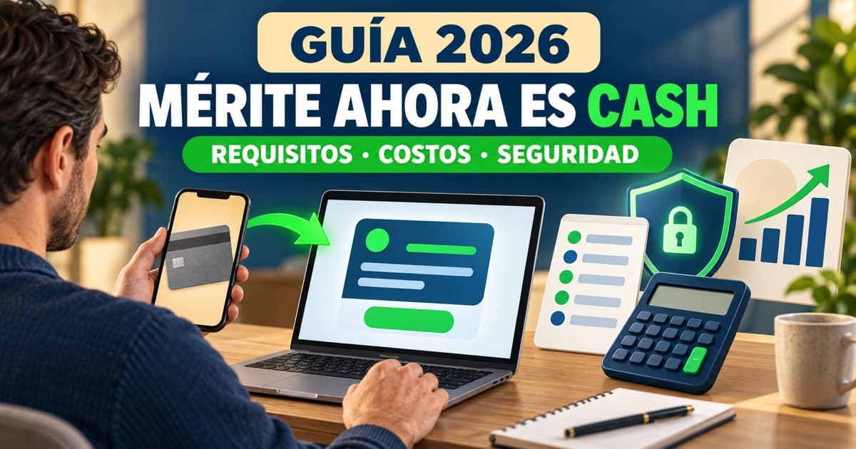Persona compara una línea de crédito online, cuotas y costos en una interfaz financiera abstracta y segura.