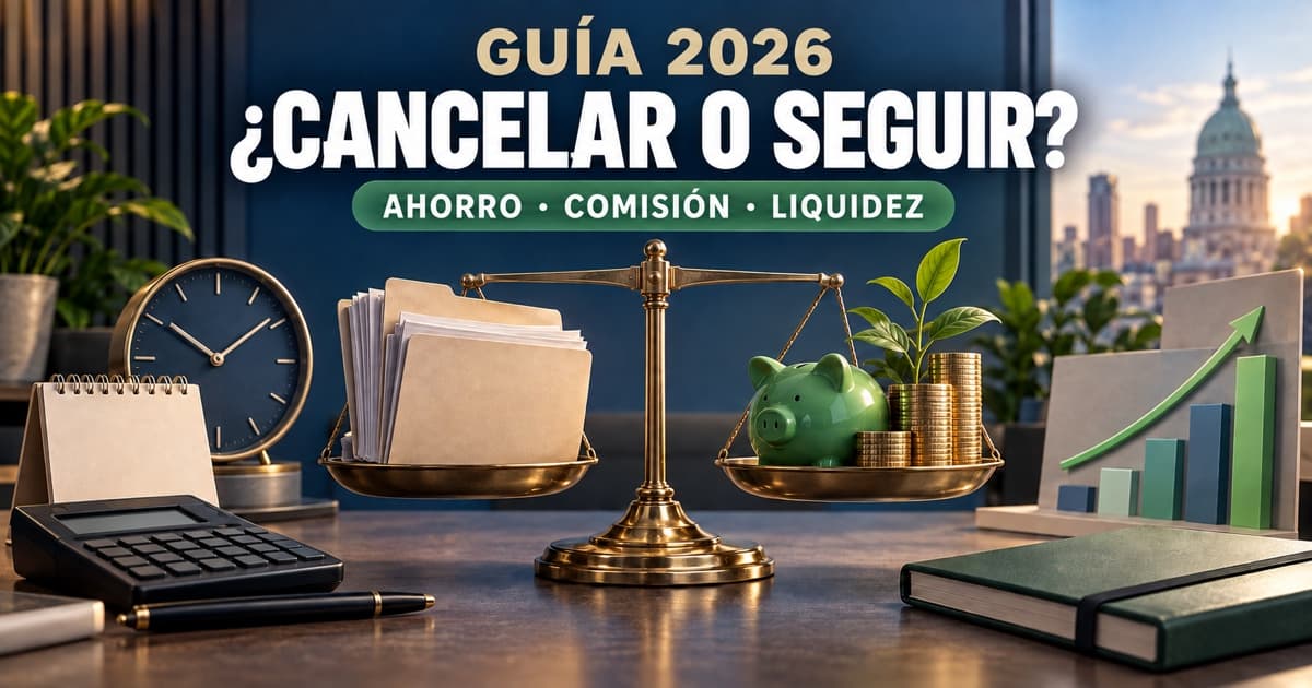 Balanza compara deuda, ahorro y fondo de emergencia para decidir si cancelar un préstamo.