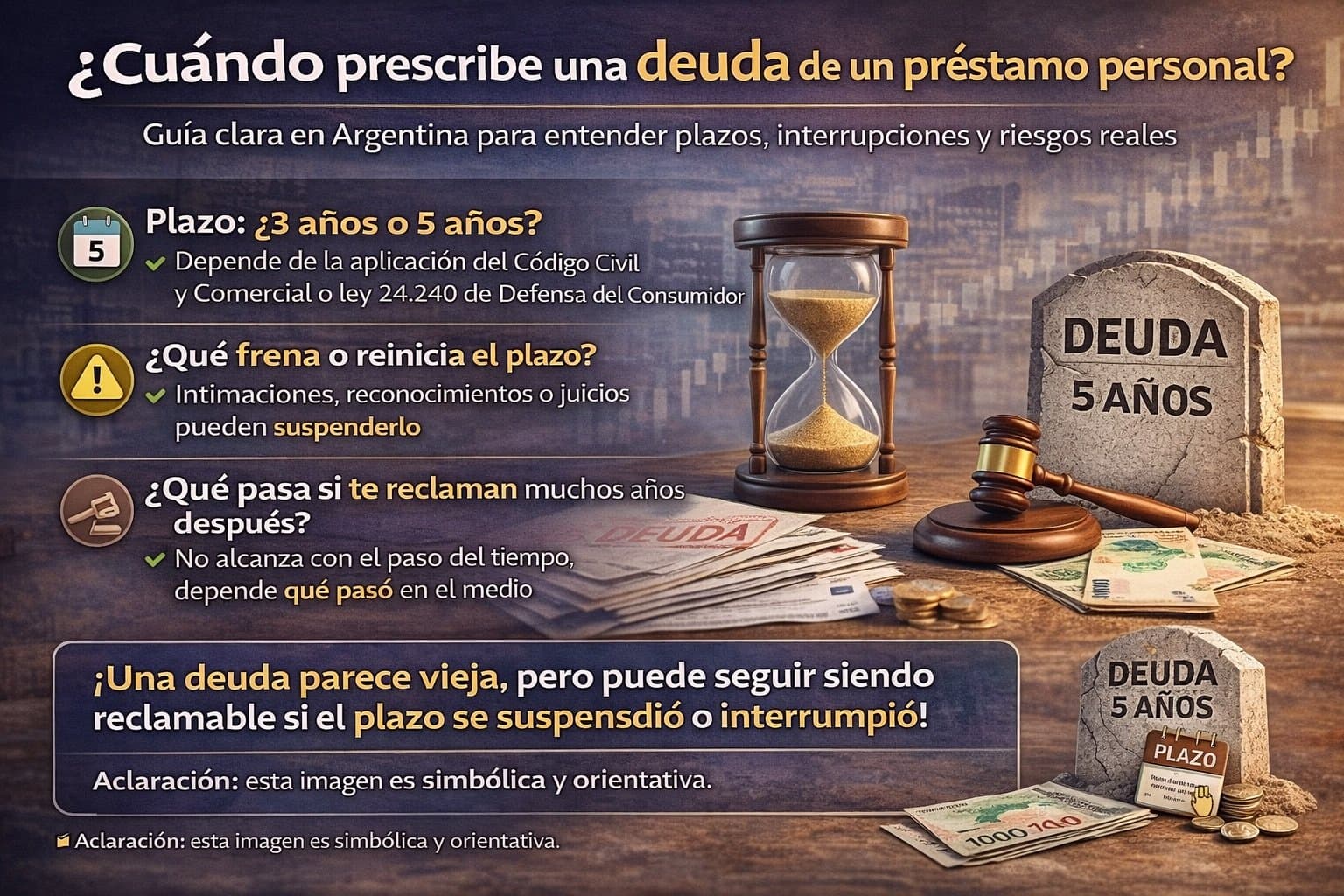 Ilustración del artículo: Cuándo prescribe una deuda de un préstamo personal