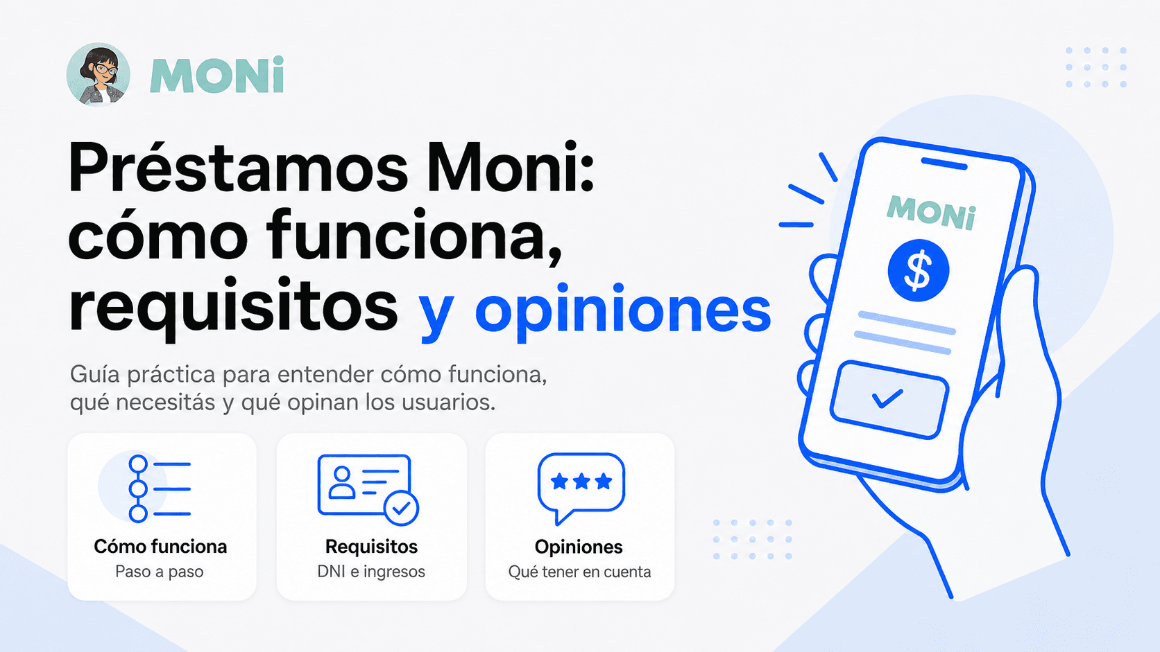 Mujer joven usando la app de Moni en su celular para solicitar un préstamo personal online en Argentina