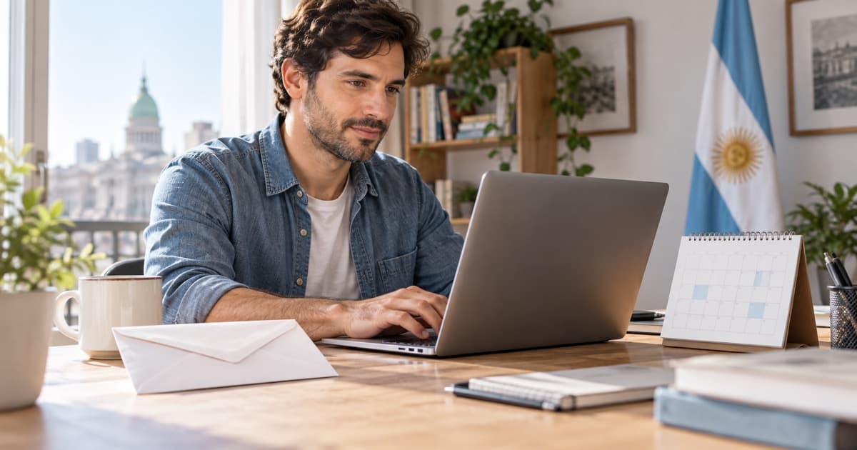 Consumidor enviando desde una notebook una solicitud para revocar un préstamo contratado online