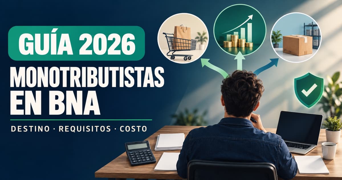 Monotributista comparando consumo, inversión y capital de trabajo con calculadora y documentos