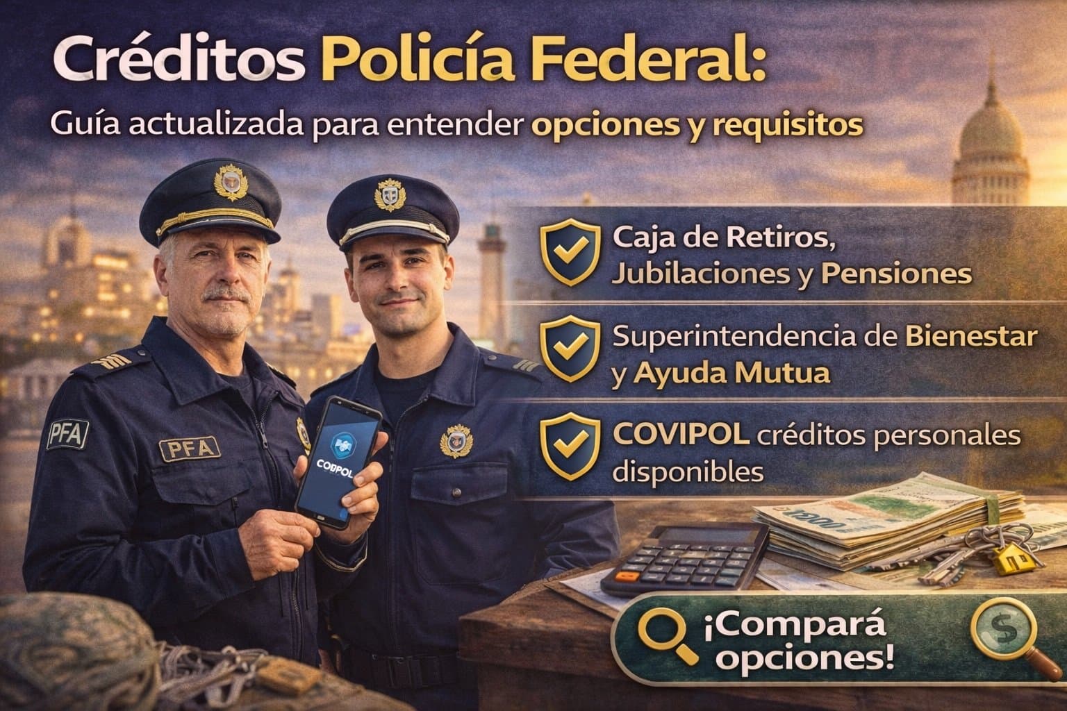 Ilustración del artículo: Créditos Policía Federal