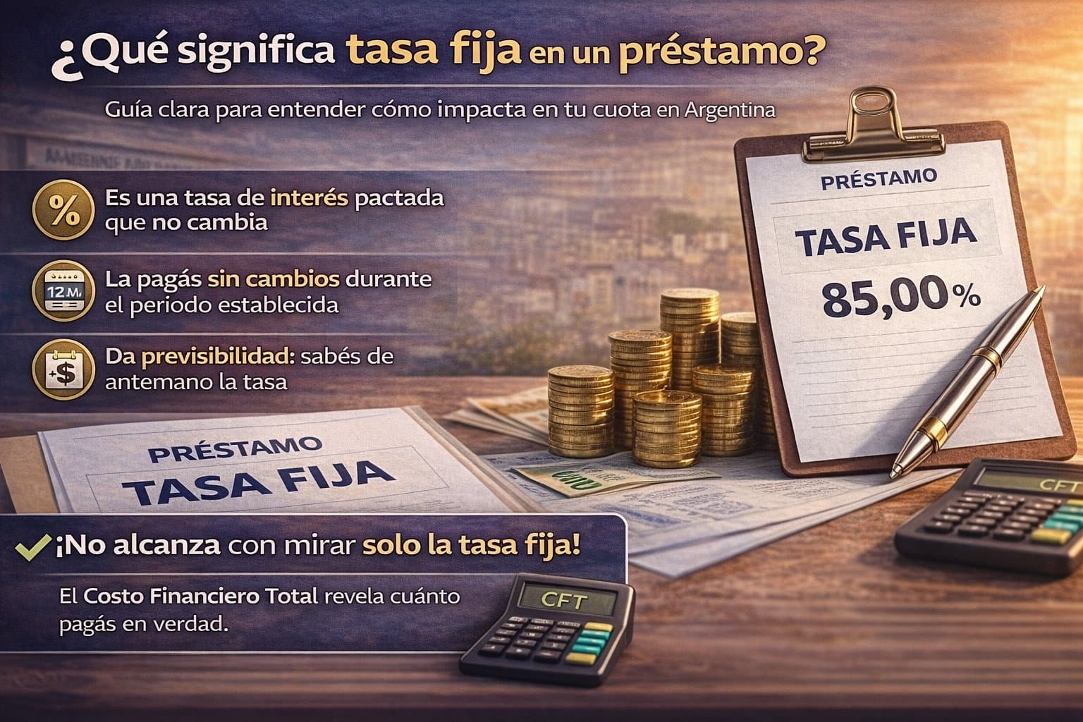 Ilustración del artículo: Qué significa tasa fija en un préstamo
