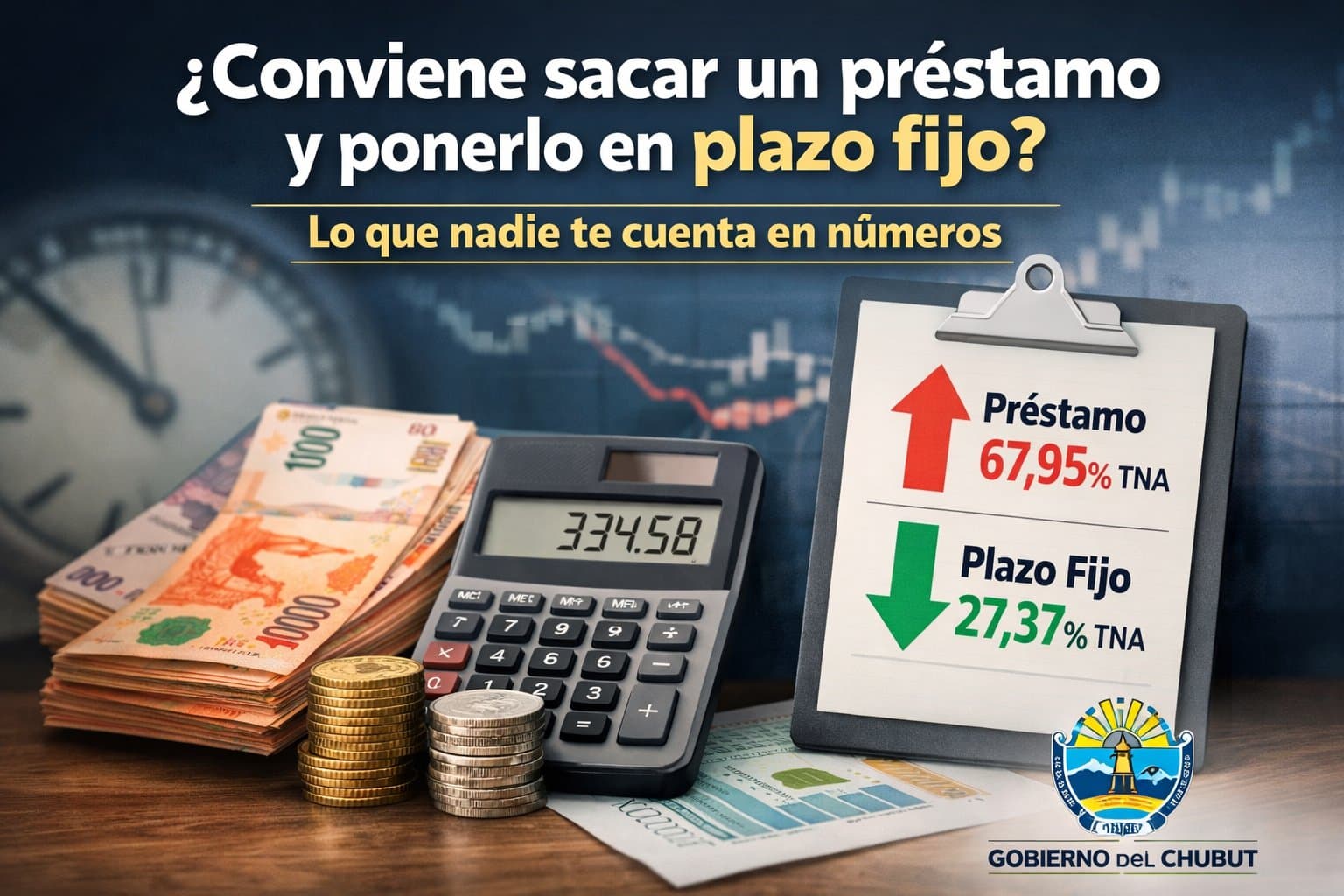 Ilustración del artículo: Conviene sacar un préstamo y ponerlo en plazo fijo