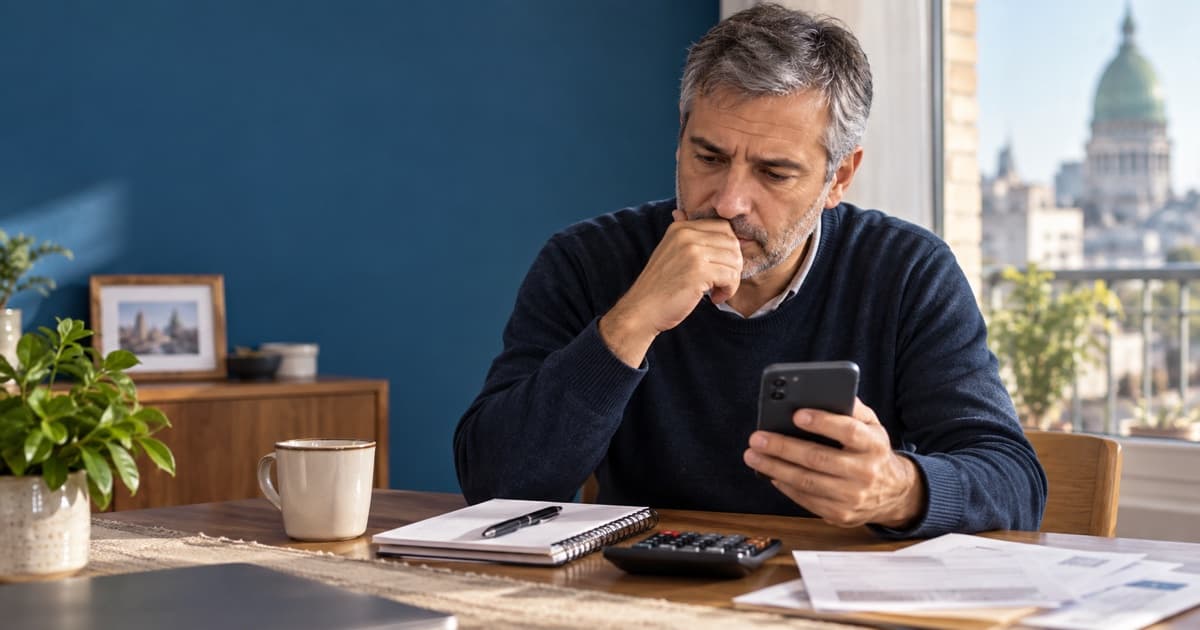 Persona compara una oferta de Credipaz con una calculadora y su presupuesto mensual